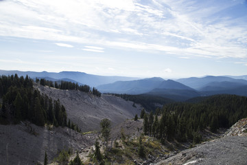 Fototapeta na wymiar Looking East from Timberline Lodge, Mount Hood, Oregon