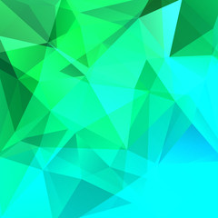 Obraz premium Polygonal vector background. Can be used in cover design, book design, website background. Vector illustration. Green, blue colors.