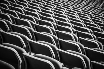 Empty seats at stadium