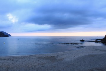 Fototapeta na wymiar Sunrise on the beach in southern Spain
