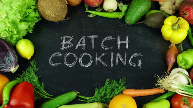 Batch cooking fruit stop motion