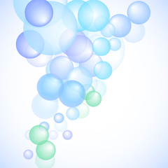 blue bubbles in the background