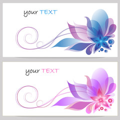 blue and pink banner