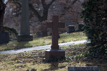 cross in a cemetery