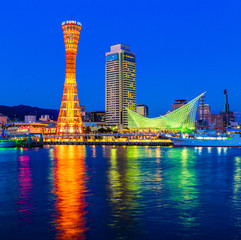 神戸港の風景,夜景