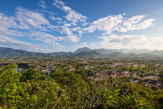 Cityscape From Viewpoint At Mount Phousi