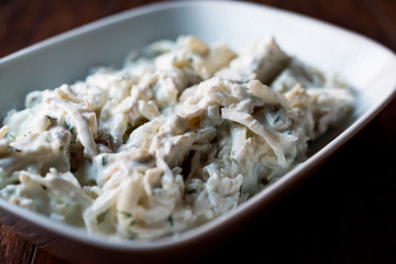 Turkish Celery Salad with Yogurt and Mayonnaise / Kereviz Salatasi