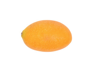 Marian plum thai fruit isolated on white background, top view