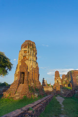 Ruins at Wat Mahathat in Ayutthaya, Thailand