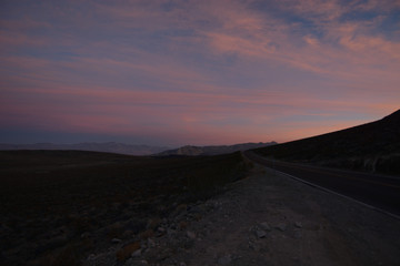 デスバレーの夕焼け