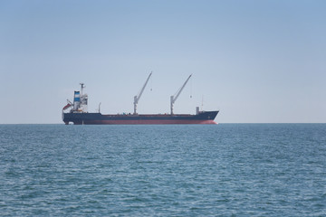 cargo ship in the sea.