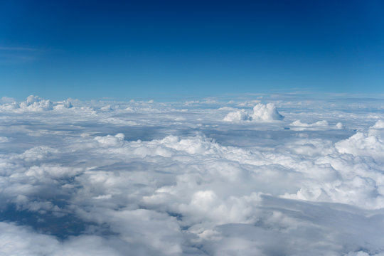 sky and clouds aerial view.