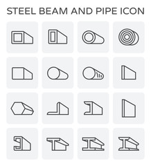 Fototapeta na wymiar beam pipe icon