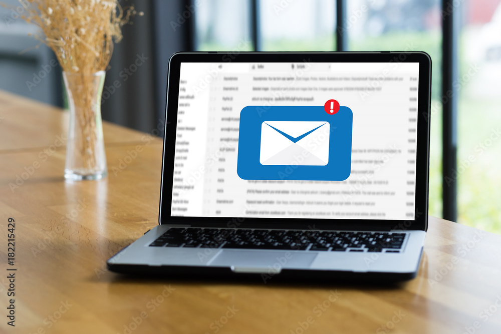 Aufkleber mail communication connection message to mailing contacts phone global letters concept