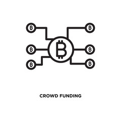 Crowd funding vector icon