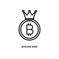 Bitcoin king vector icon