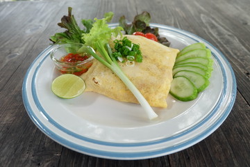 Fried rice with egg wrapping 
