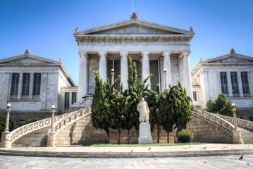 Fototapeta na wymiar The national library of Athens, the capital of Greece 