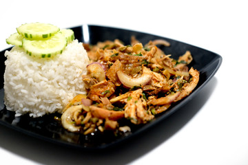 Roasted chicken with rice