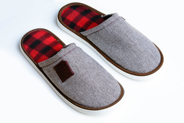Flip flops on the white background.