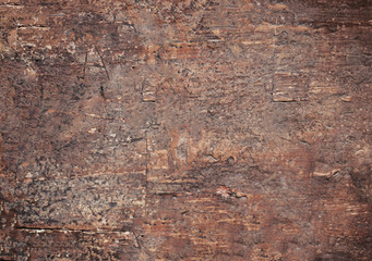Old natural wooden brown shabby background. Old texture of bark  table or floor.