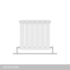 Battery Heating. Vector icons of a modern battery, isolated on white background in the style of a flat design.