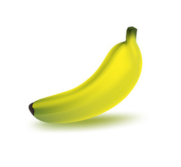 banana isolated on white background for eat 