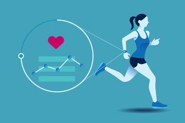 Fitness activity concept information graphic