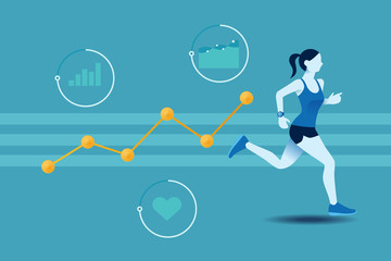 Fitness activity concept information graphic