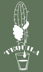 vector image of alcoholic tequila beverage, vector icon