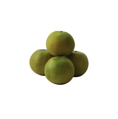 Fresh orange on a white background.