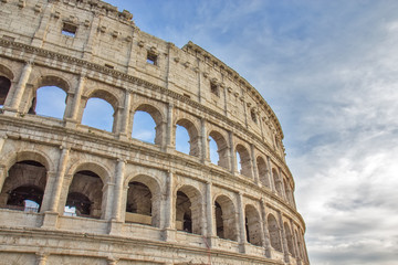 Fototapeta premium Part of the Roman Colosseum amphiteater in Rome, Italy
