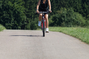 cyclists on a summer sunny day in south german countryside © rudolfgeiger