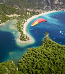 Fototapeten Aerial view of Blue Lagoon in Oludeniz, Fethiye, Turkey © Mikolaj Niemczewski