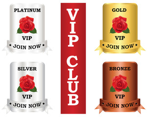 VIP membership club plates that can be used for membership plan, deals or promotion.

