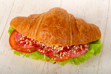 Croissant with meat