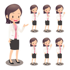 スーツ姿の若い女性会社員　複数セット