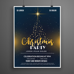 creative christmas party event flyer poster design template