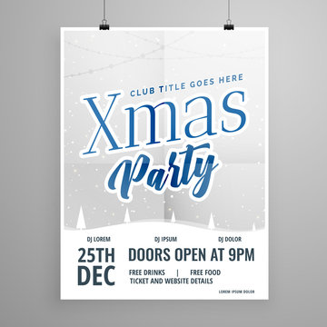 template flyer design for christmas party