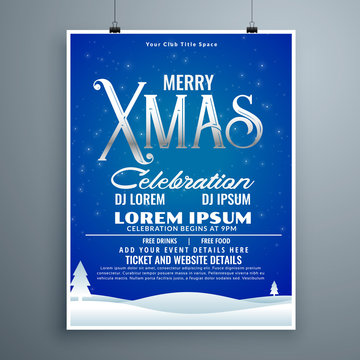 party celebration template for christmas holidays