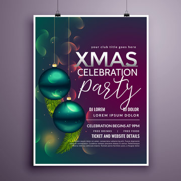 Beautiful Christmas Party Flyer Desgin Template