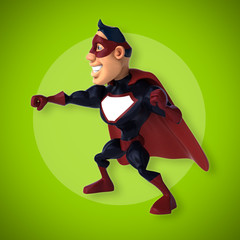 Fun superhero - 3D Illustration