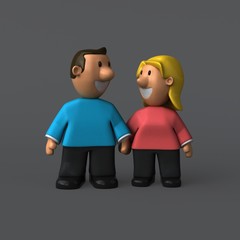 Couple - 3D Illustration