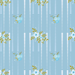 Fashionable pattern in small flowers. Floral seamless background for textiles, fabrics, covers, wallpapers, print, gift wrapping and scrapbooking. Raster copy.