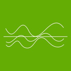 Sound waves icon green