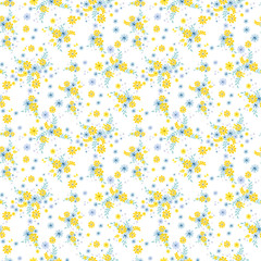 Fashionable pattern in small flowers. Floral seamless background for textiles, fabrics, covers, wallpapers, print, gift wrapping and scrapbooking. Raster copy.
