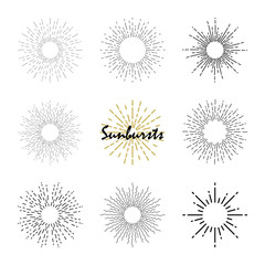 A set of elements of the sun's rays.