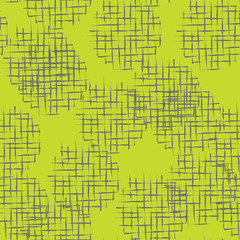Handdrawn scribble grid textured circles seamless pattern