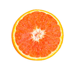 Red orange cut in half