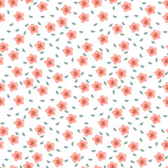 Seamless floral pattern. Background in small flowers for textiles, fabrics, cotton fabric, covers, wallpaper, print, gift wrapping, postcard, scrapbooking.